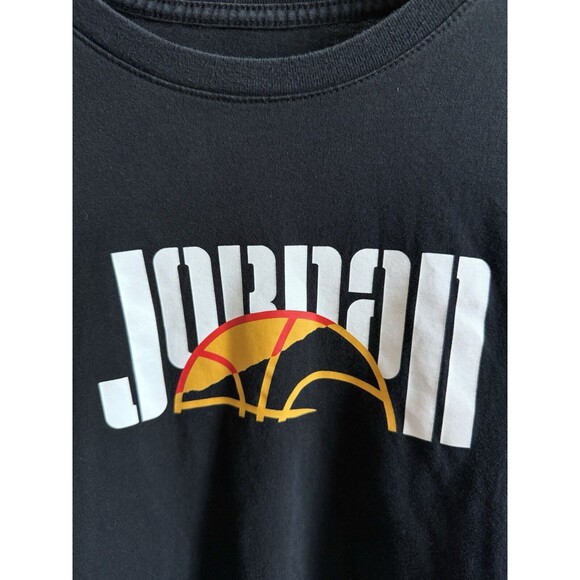 Jordan Long Sleeve Tee MJ Sports DNA Crewneck Graphic T Shirt Black Mens Size L - Picture 3 of 9